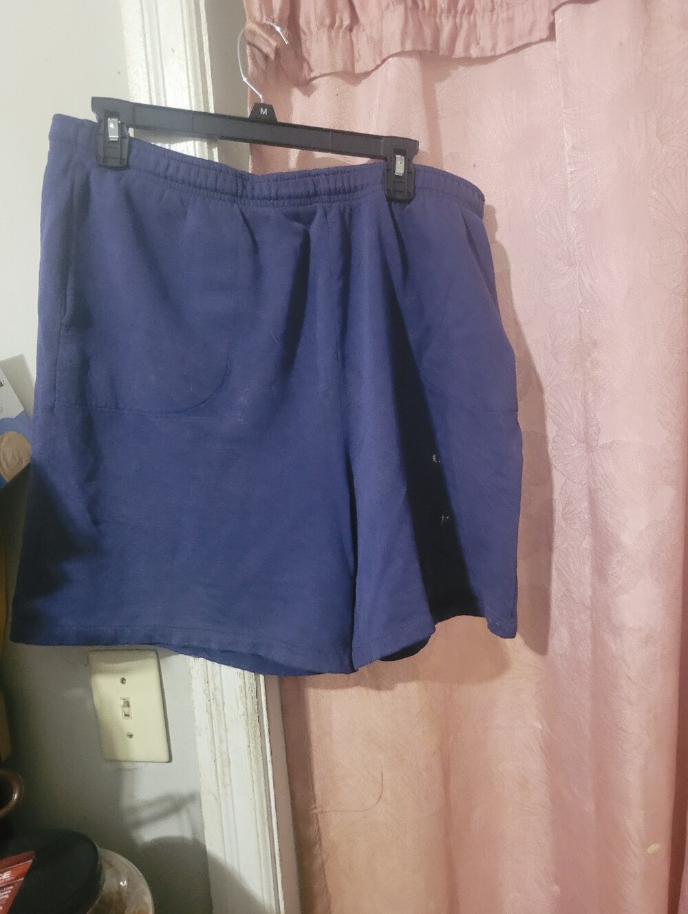 Athletic Works Men's Dark Blue Elastic Waist Athletic Shorts